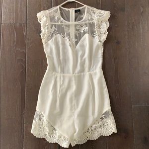 NBD picnic day romper in white